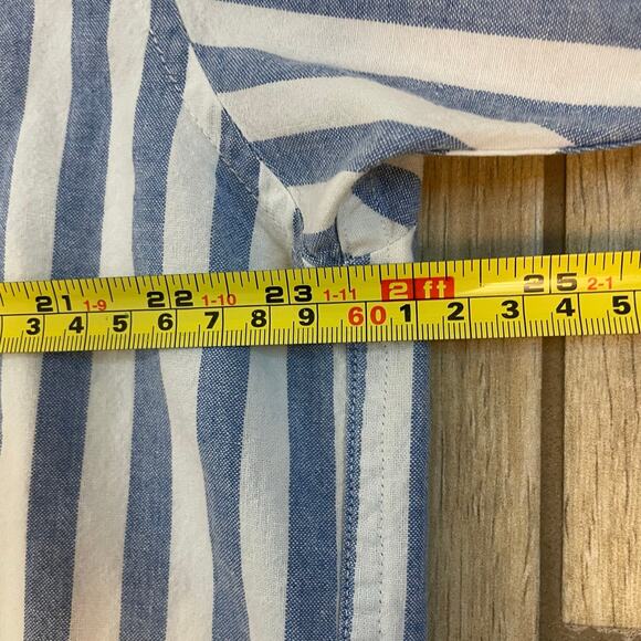 Vintage Duck Head Mens XL Striped Button Down Shirt Blue White Cotton USA - Picture 4 of 9